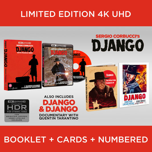 Django Sergio Corbucci Franco Nero Quentin Tarantino & Cult Films UK Ultra HD