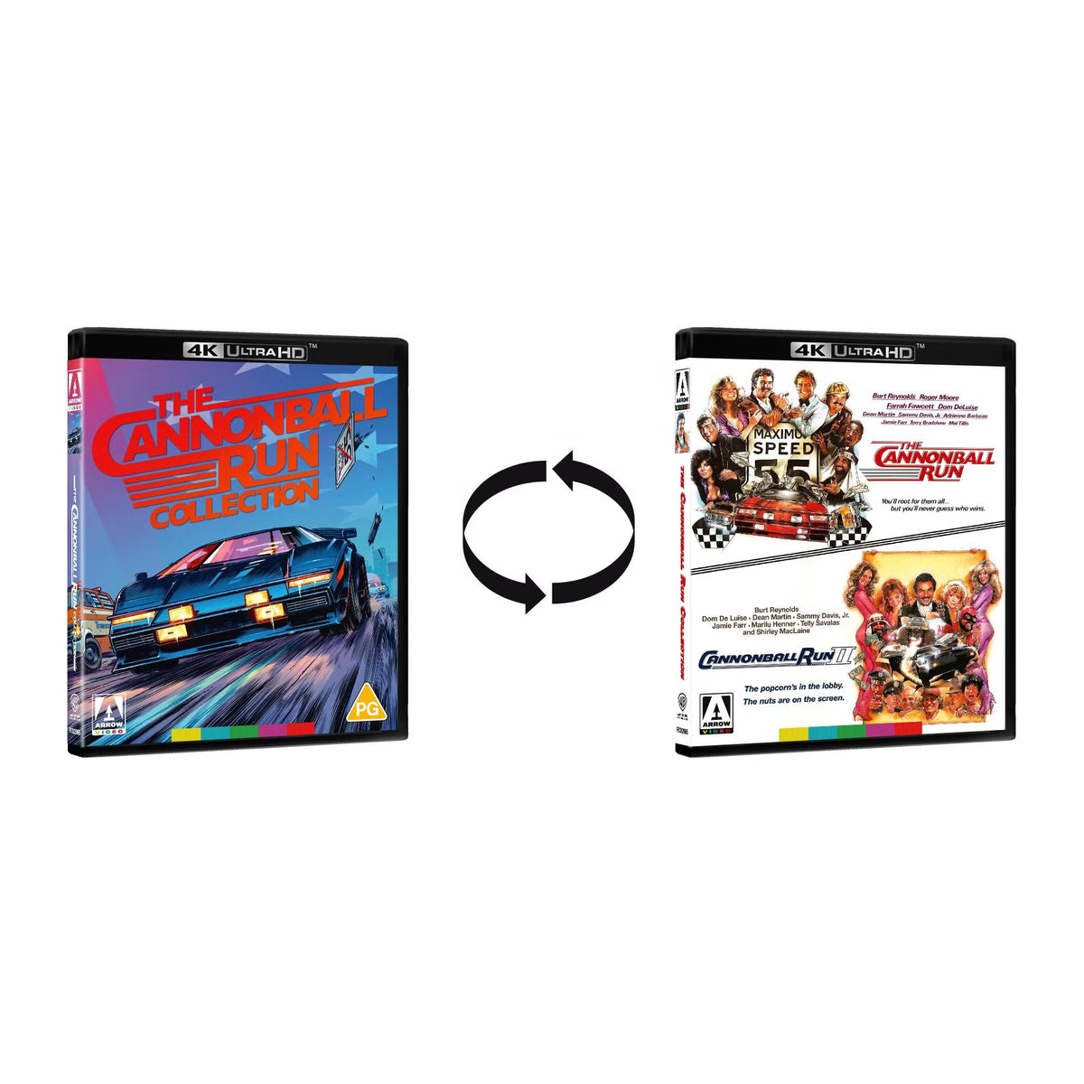 Cannonball Run Collection 4K Ultra HD Blu-ray UHD Arrow II  Burt Reynolds Jackie Chan Dom DeLuise Roger Moore