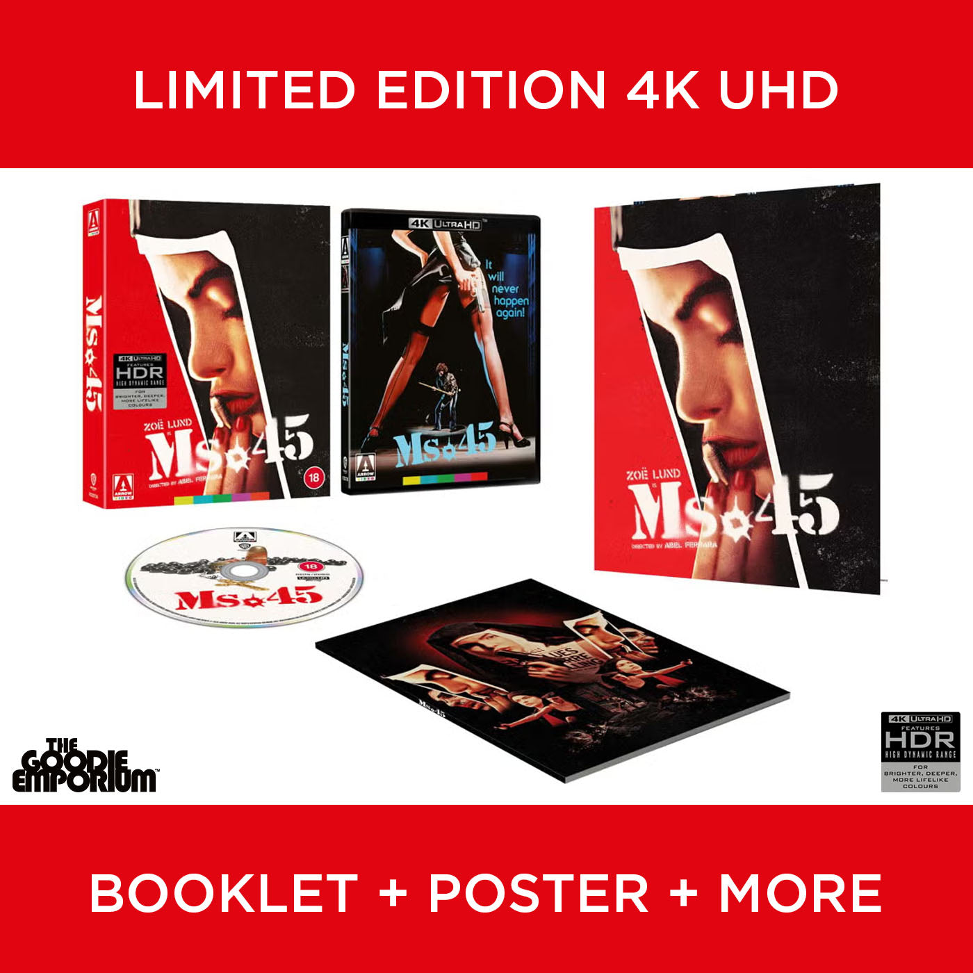 Ms 45 4K Ultra HD Blu-ray 1981 UHD Arrow Angel of Vengeance Abel Ferrara miss