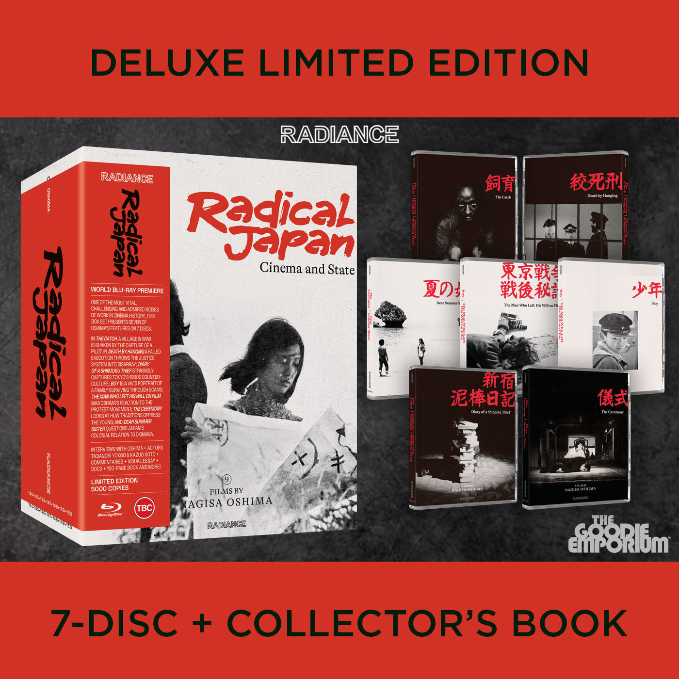 Radical Japan Cinema and State Nine Films by Nagisa Oshima Blu-ray Radiance