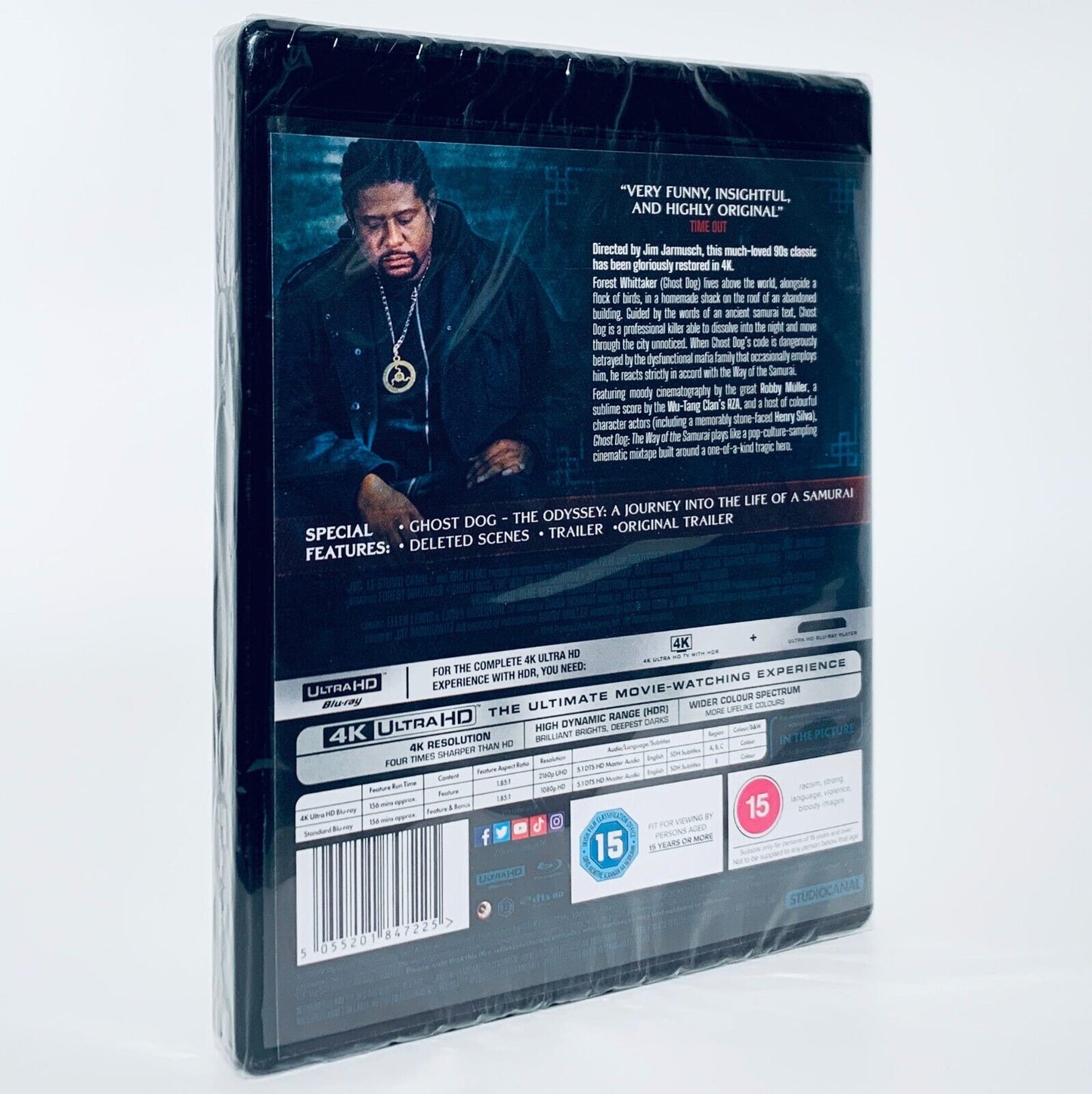 Ghost Dog The Way of the Samurai 2-Disc 4K Ultra HD Blu-ray Studio Canal UK