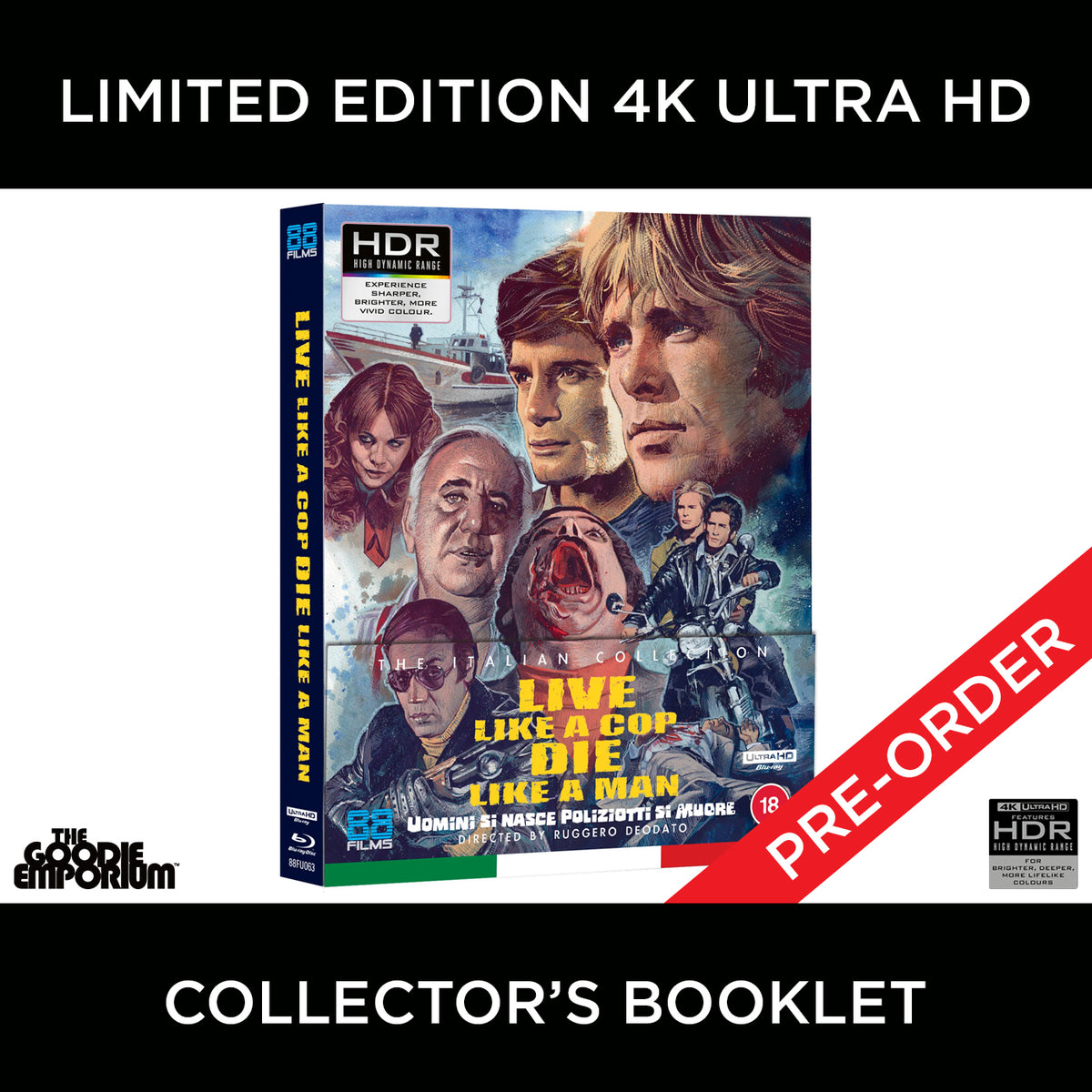 Live Like a Cop, Die Like a Man 4K Ultra HD Blu-ray Ruggero Deodato 1976 Marc Porel Ray Lovelock