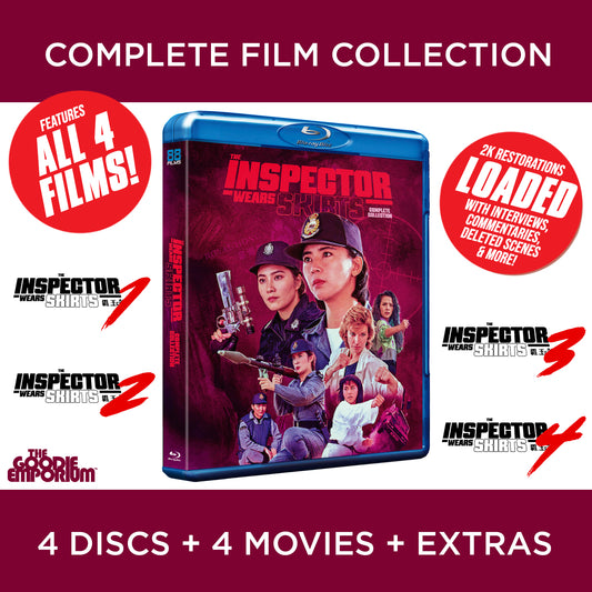 The Inspector Wears Skirts Collection Blu-ray Top Squad 88 Films II III IV 2 3 4 Cynthia Rothrock Kara Hui Cynthia Khan Sibelle Hu Amy Yip,